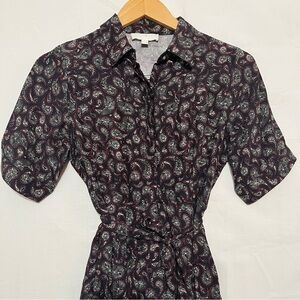 Anthropologie Paisley Mini Dress - Black and White